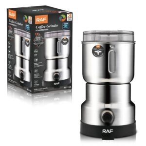 RAF Stainless Steel Electric Coffee Bean Grinder